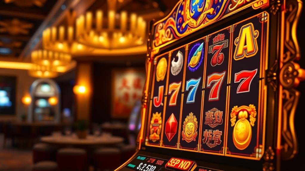 หน้าจอตั้งค่าสล็อต แสดงค่า RTP และตัวเลือกการเดิมพัน