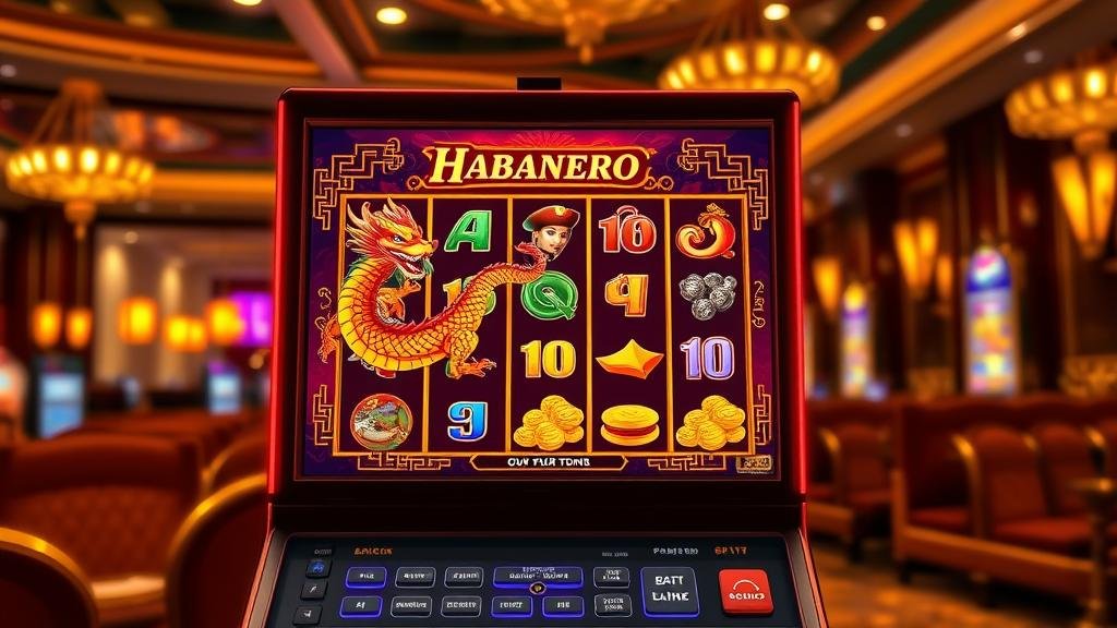 ปุ่มซื้อสปินในเกมสล็อต Habanero