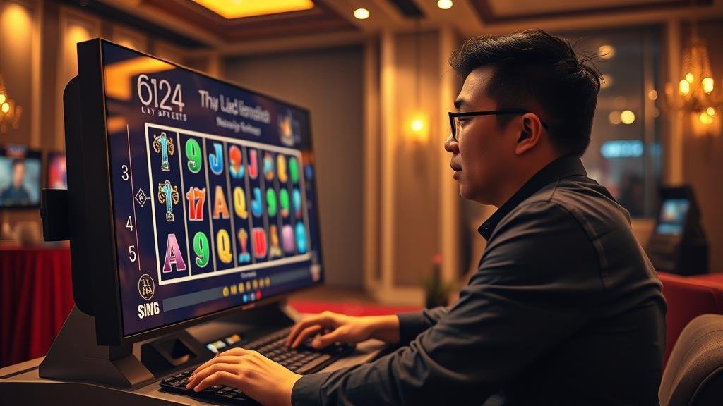 หน้าจอโทรศัพท์มือถือแสดงเกมสล็อตพร้อมค่า RTP