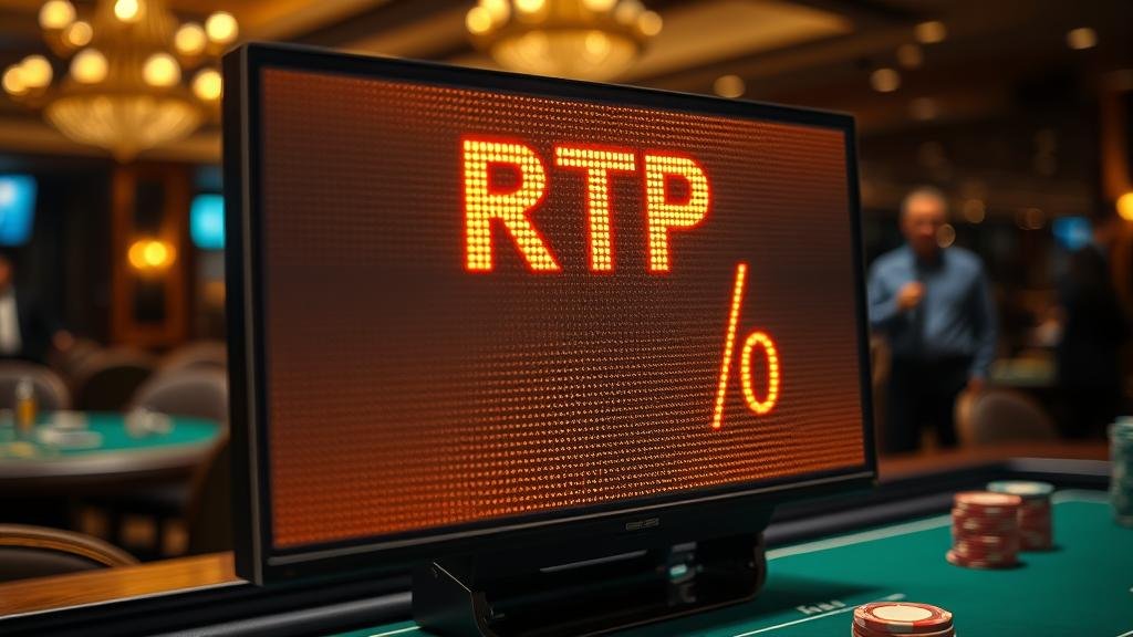 หน้าจอแสดงค่า RTP และความผันผวนของสล็อต