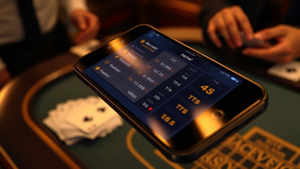 นักพนันมืออาชีพกำลังวิเคราะห์สถิติบาคาร่าด้วยโปรแกรมบนคอมพิวเตอร์และมือถือ