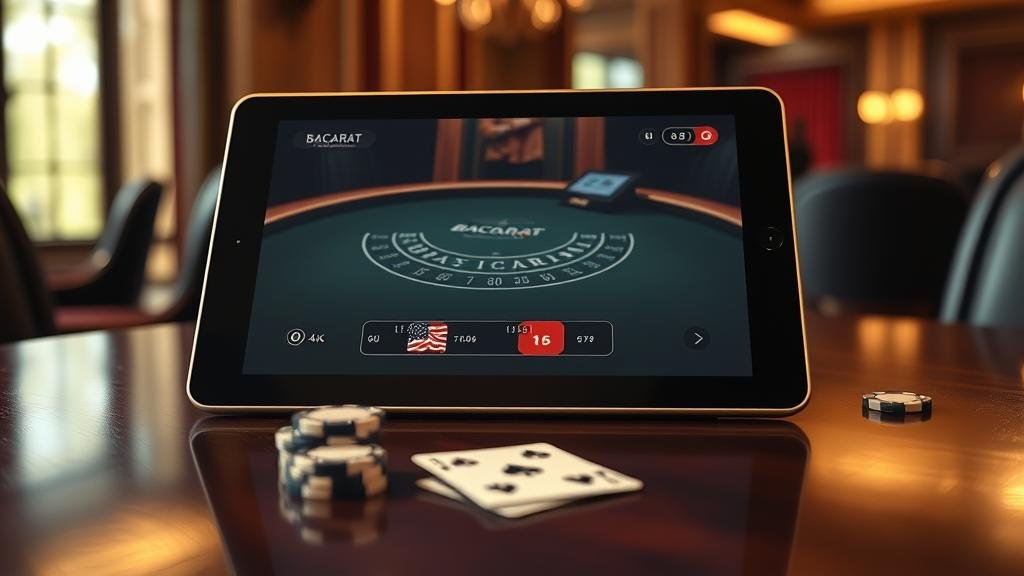 ตารางแสดงสถิติและเค้าไพ่บาคาร่าบนคอมพิวเตอร์