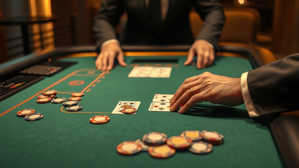 หน้าจอเกมบาคาร่าออโต้พร้อมตัวเลือกเดิมพัน