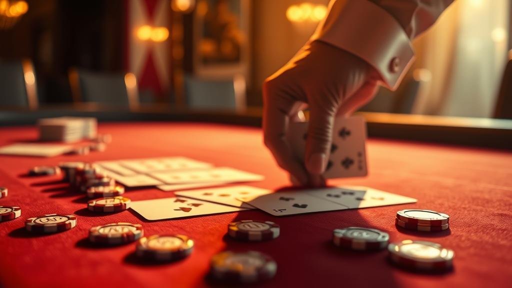 ตัวอย่างเค้าไพ่สามตัดและสลับคู่ บาคาร่า