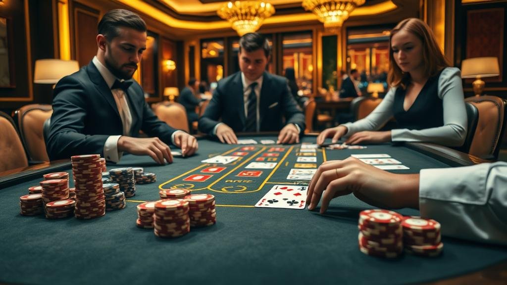 ตัวอย่างเค้าไพ่บาคาร่า: มังกร และ สามตัด