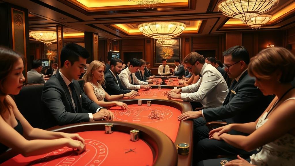 หน้าจอคอมพิวเตอร์แสดงเกมบาคาร่าสด