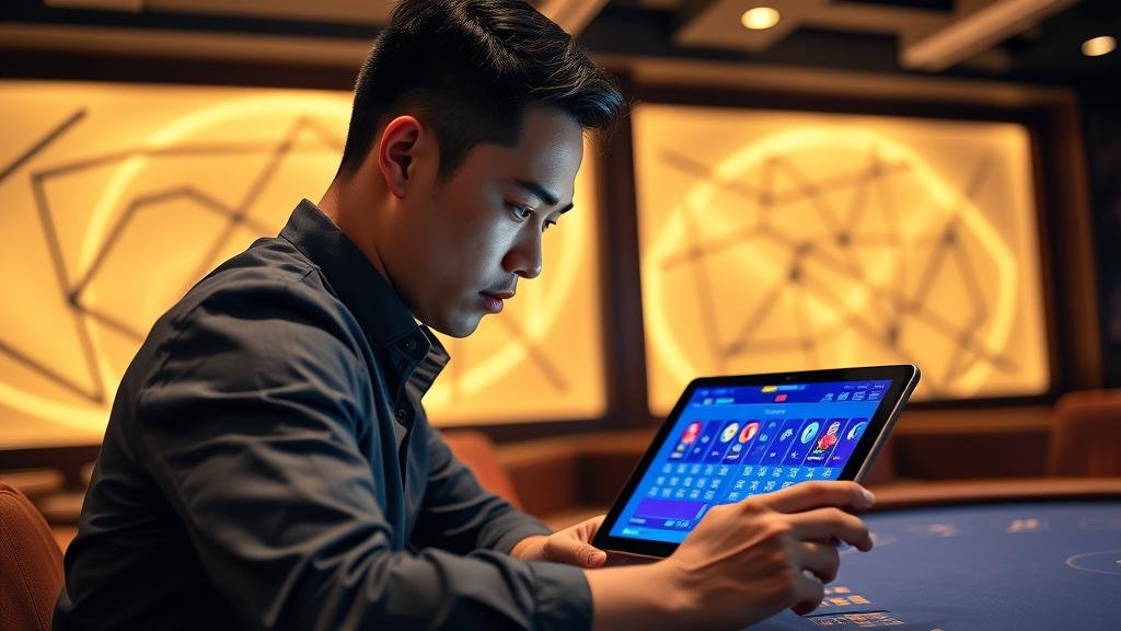 หน้าจอเกมบาคาร่าบนสมาร์ทโฟน