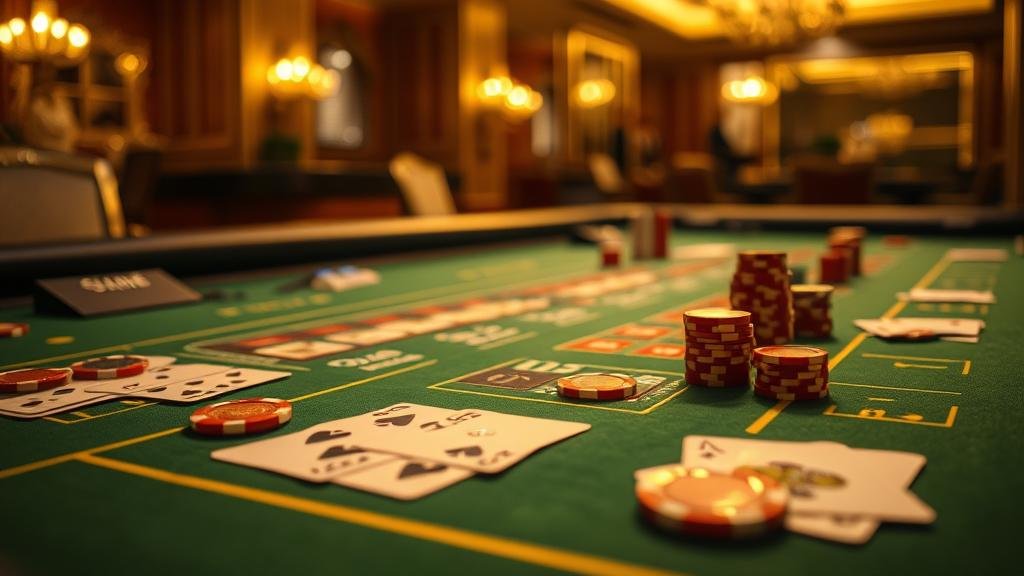 นักเดิมพันกำลังวิเคราะห์เค้าไพ่บาคาร่า