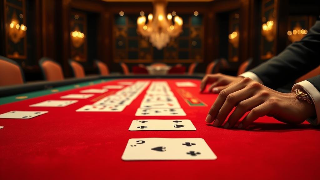 ตัวอย่างเค้าไพ่สองตัดบาคาร่า