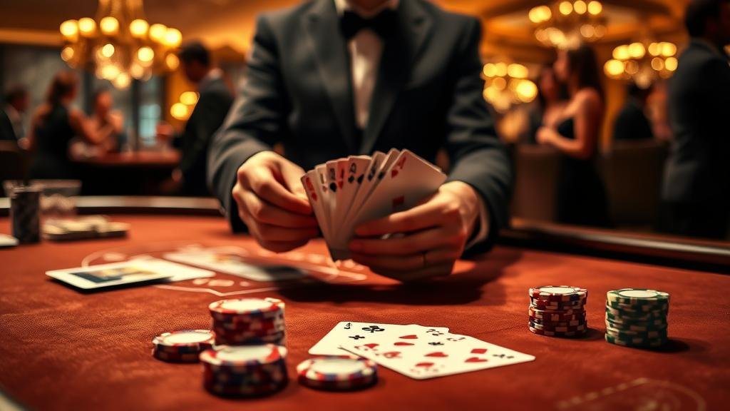 ตัวอย่างเค้าไพ่สามตัดและมังกรในบาคาร่า