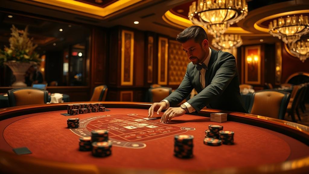 บรรยากาศคาสิโนออนไลน์ช่วงกลางคืน