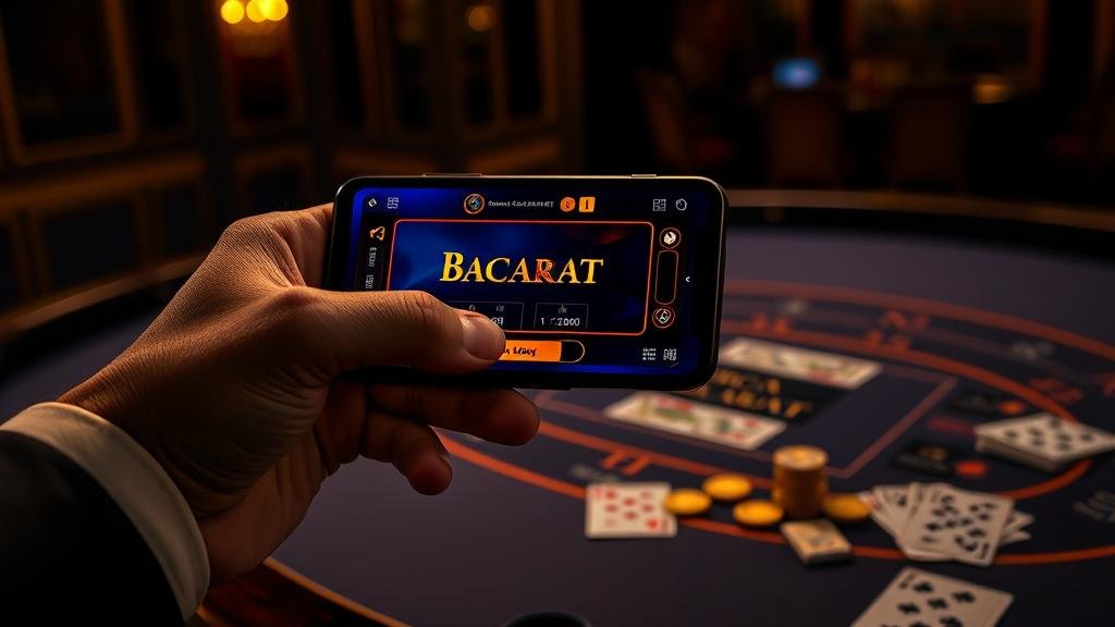 การเล่นบาคาร่าช่วงกลางคืนบนแท็บเล็ต