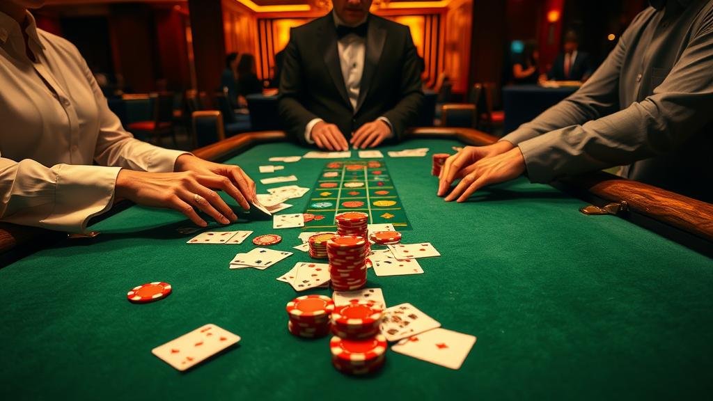 ไพ่บาคาร่ากำลังถูกแจก