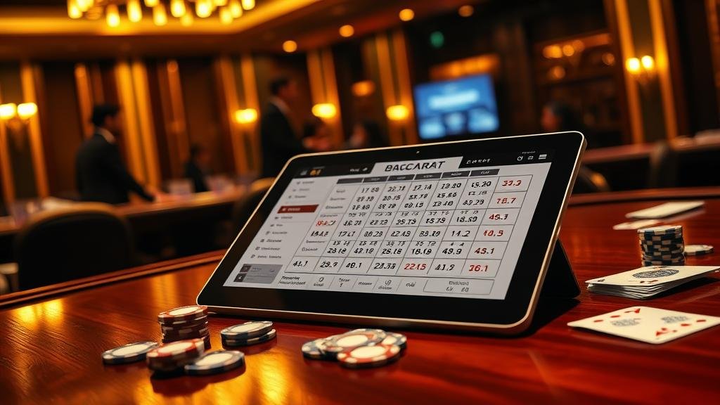 การวางเดิมพันบาคาร่าบนแท็บเล็ต
