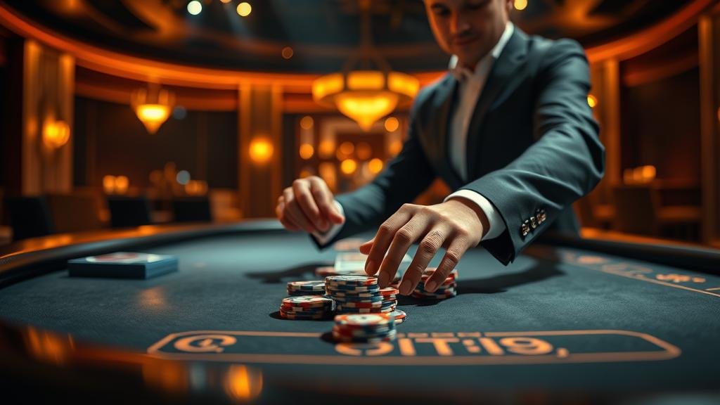 หน้าจอเกมบาคาร่าพร้อมตัวเลือกเดิมพัน