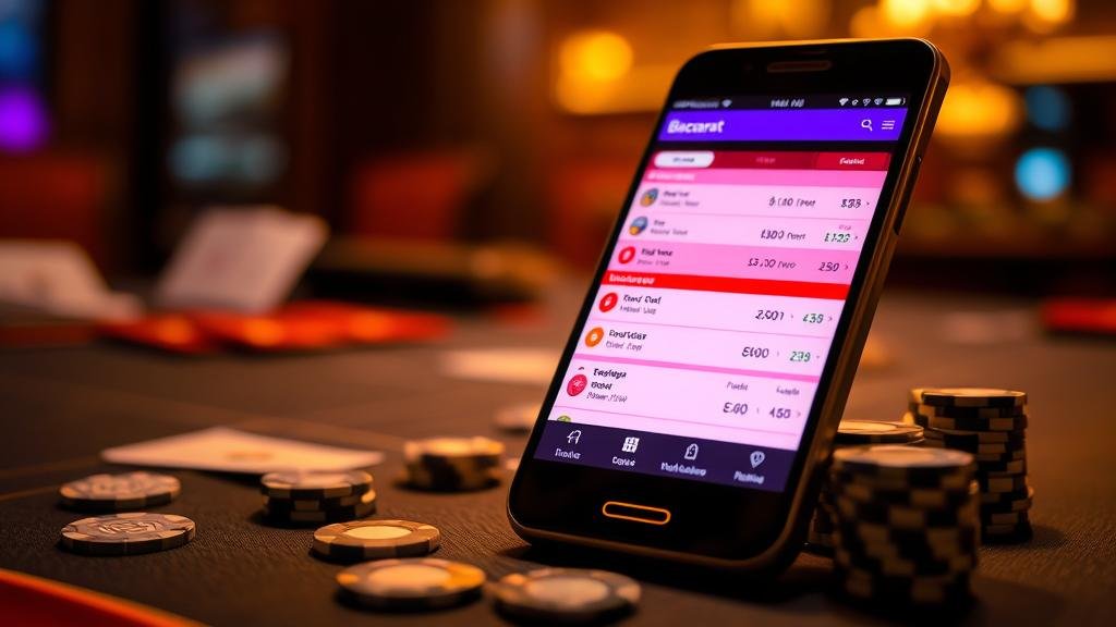 การวิเคราะห์และวางเดิมพันบาคาร่าบนแท็บเล็ต