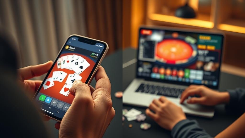 หน้าจอโทรศัพท์มือถือแสดงเกมบาคาร่าสด