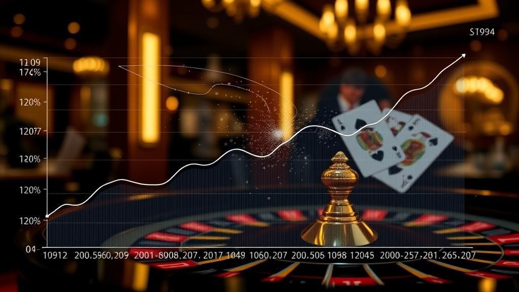 กราฟหุ้นและตัวเลขแสดงแนวทางหวยหุ้น