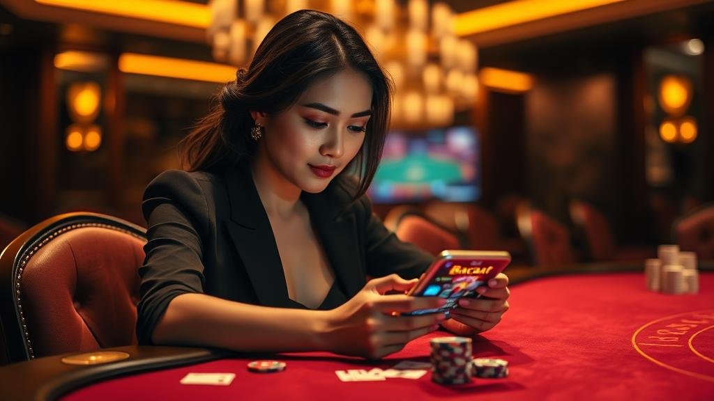 การแสดงผลเค้าไพ่สามตัดในเกมบาคาร่า