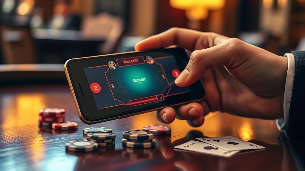 ตารางเค้าไพ่บาคาร่าบนแท็บเล็ต