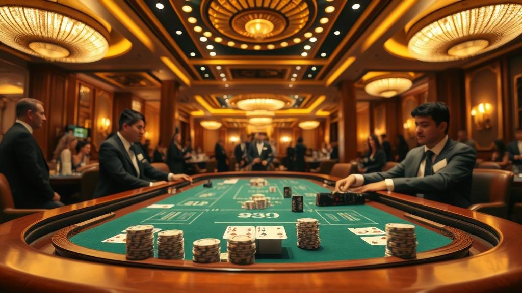 การ์ดบาคาร่าและชิปเดิมพัน