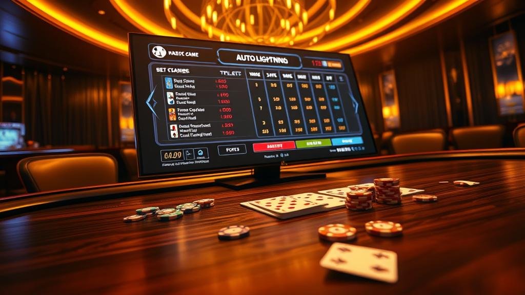 ตัวอย่างเค้าไพ่สองตัดในตารางบาคาร่า