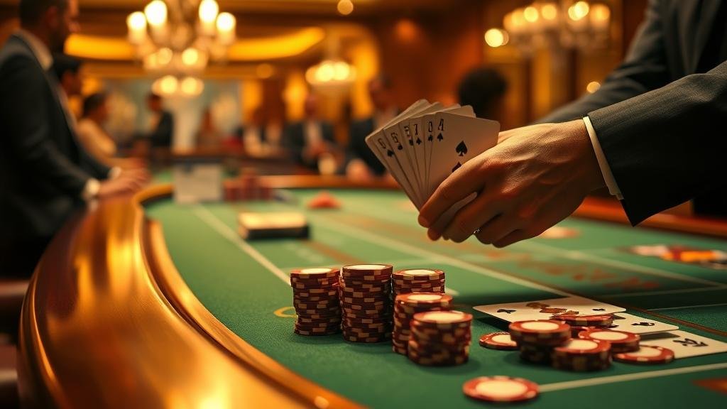 ดีลเลอร์สาวสวยในเกมบาคาร่าสด