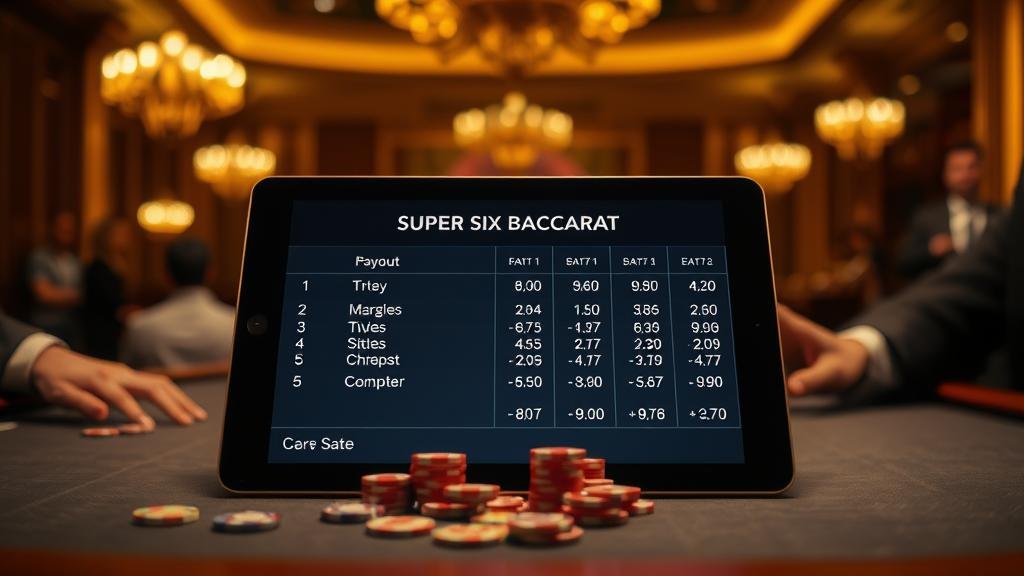 อินโฟกราฟิกแสดงเทคนิคการเดินเงินบาคาร่า Super Six