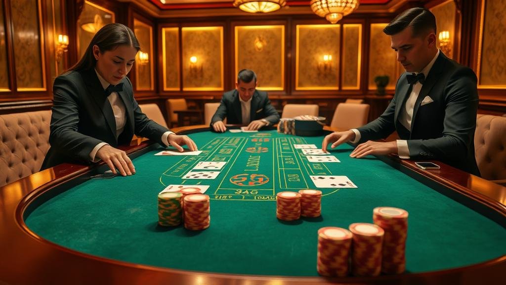 ผู้คนกำลังสนุกกับการเล่นบาคาร่าออนไลน์บนคอมพิวเตอร์