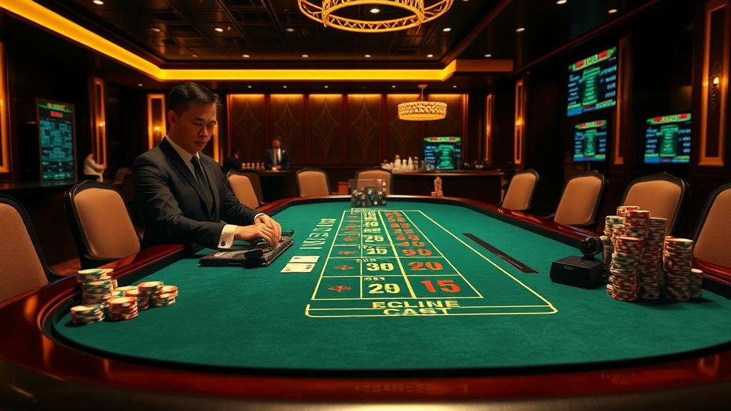 นักพนันชาวไทยกำลังเล่นบาคาร่าบนคอมพิวเตอร์