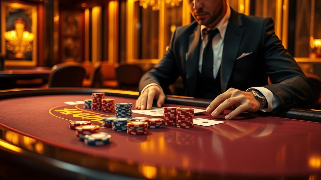 ผู้เล่นบาคาร่าบนแท็บเล็ต