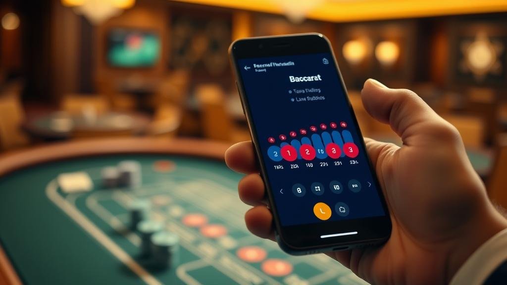 การใช้สูตรพาโรลีในการเล่นบาคาร่าบนแท็บเล็ต