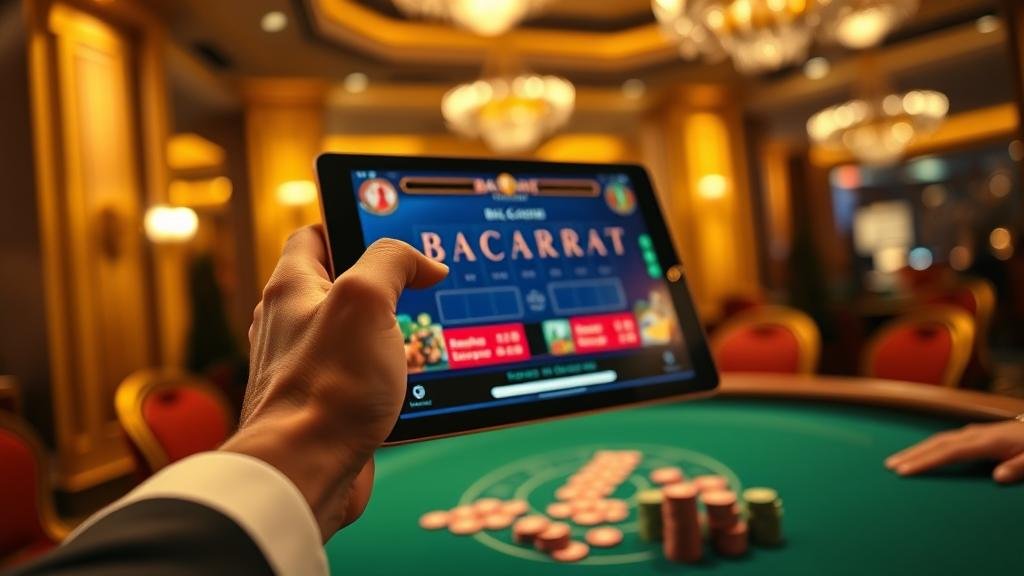 หน้าจอเกมบาคาร่าสดบนมือถือ