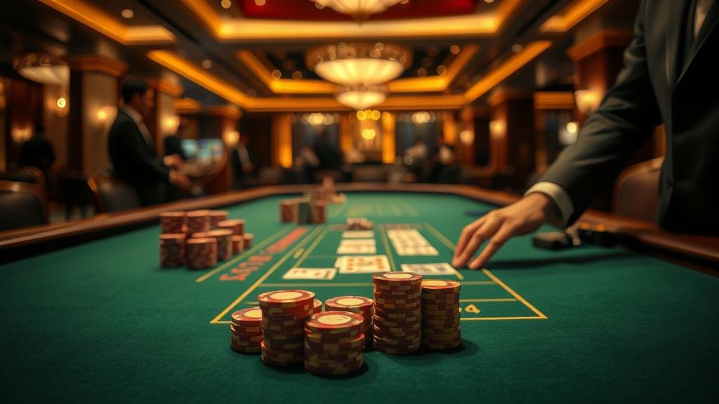 อินเทอร์เฟซเกมบาคาร่าสดบนแท็บเล็ต