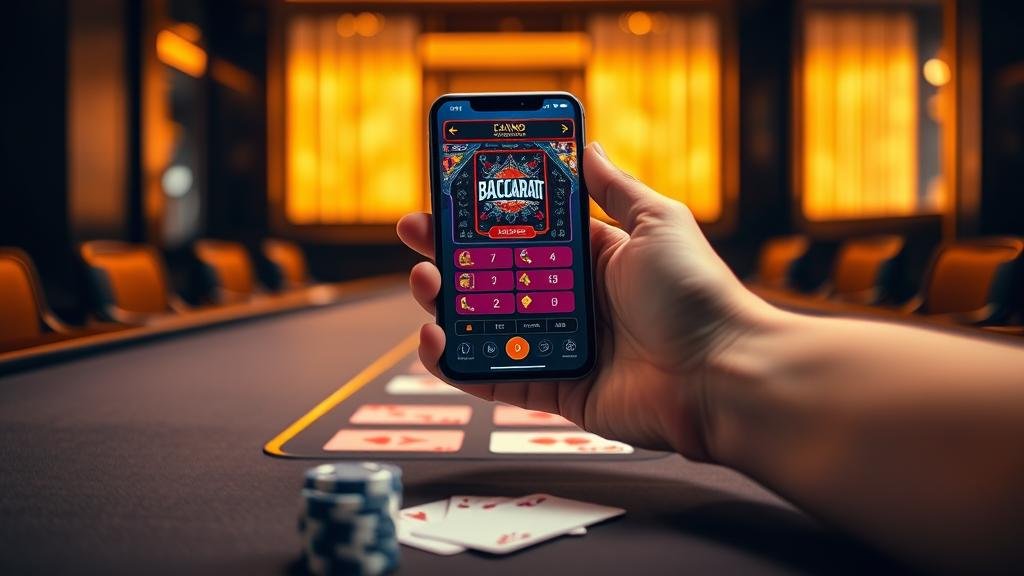 หน้าจอเล่นบาคาร่าบนแท็บเล็ตพร้อมระบบวอลเลท