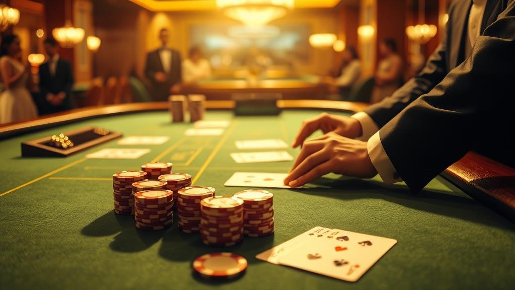 การวางเดิมพันบาคาร่าพร้อมชิปและดีลเลอร์