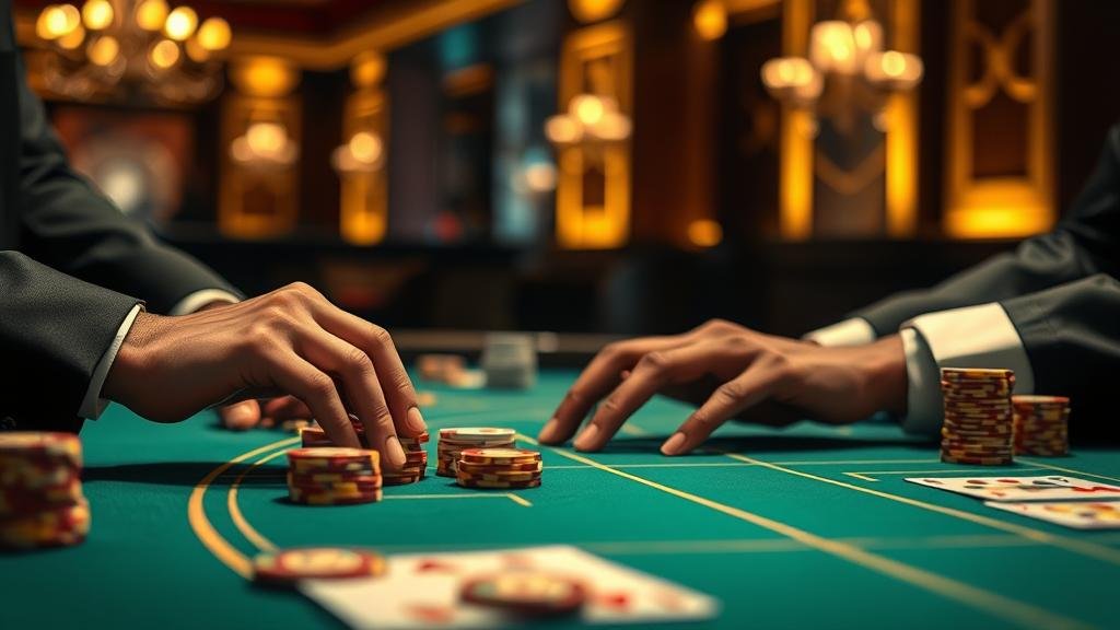 ตัวอย่างเค้าไพ่สองตัดในบาคาร่า