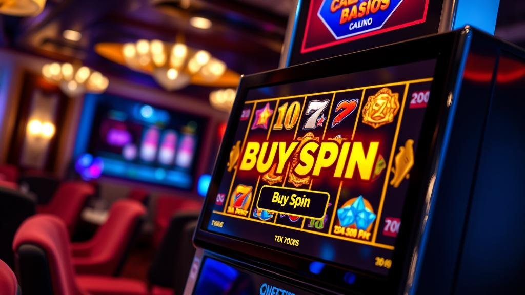 ปุ่มซื้อสปินและค่า RTP บนสล็อต Nolimit