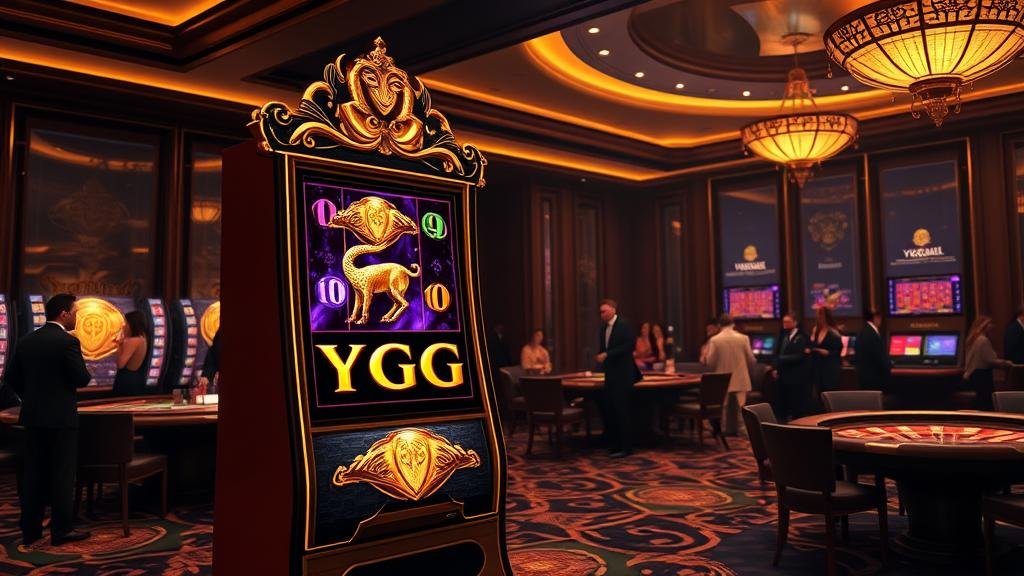 ผู้เล่นฉลองชัยชนะ สล็อต YGG สัญลักษณ์ยักษ์