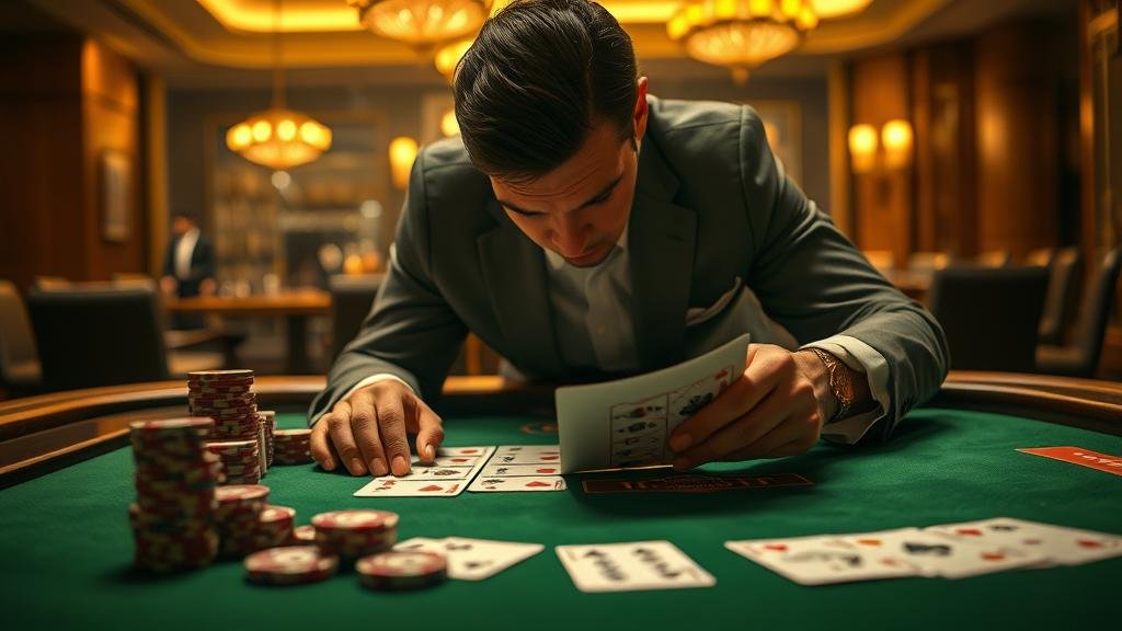 ตัวอย่างเค้าไพ่สองตัด บาคาร่า