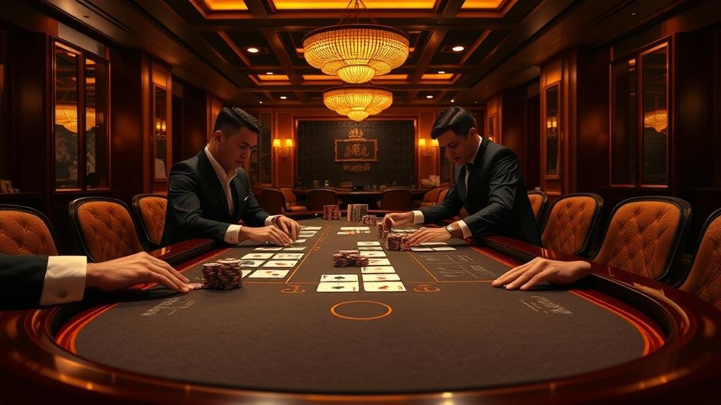 ตัวอย่างเค้าไพ่ปิงปองและสองตัด บาคาร่า