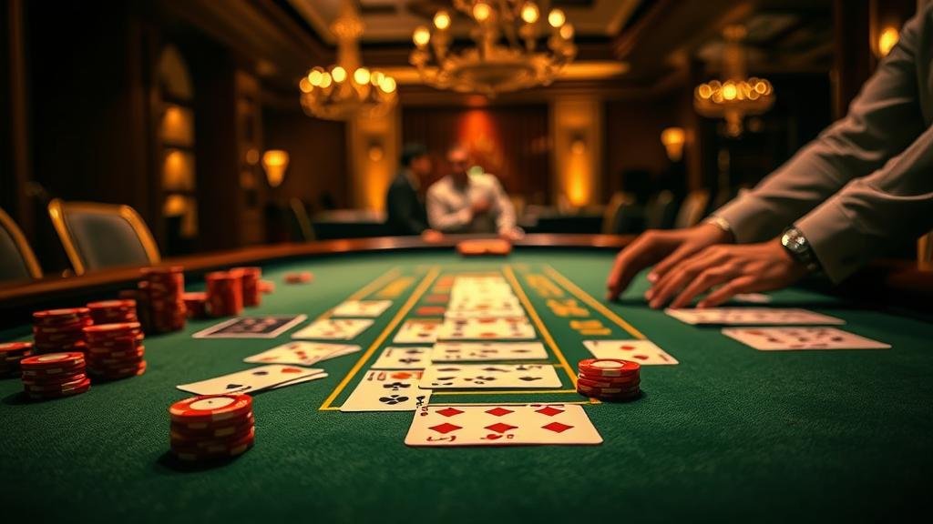 ตัวอย่างเค้าไพ่สองตัดและสามตัดบาคาร่า