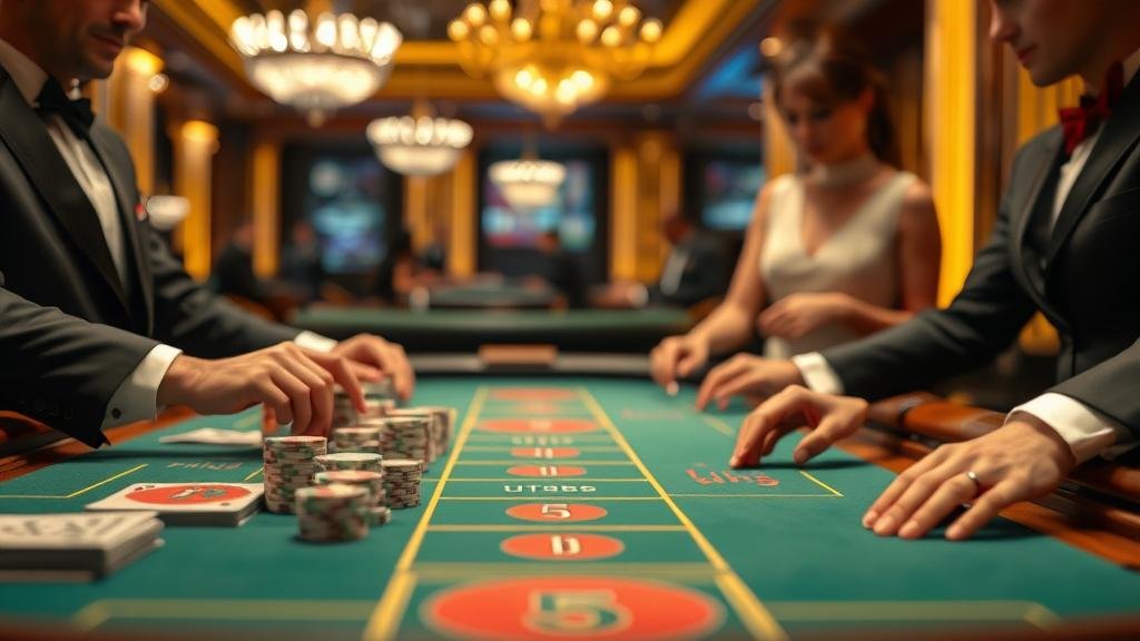 โต๊ะบาคาร่าสด Playtech บรรยากาศยามค่ำคืน