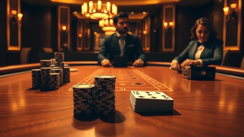 ดีลเลอร์สด Evolution Gaming กำลังแจกไพ่บาคาร่า