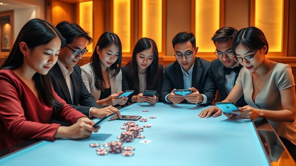 หน้าจอโทรศัพท์มือถือแสดงเค้าไพ่บาคาร่า