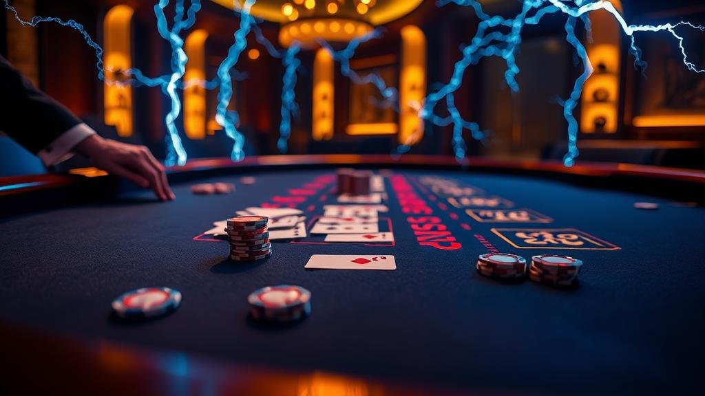 หน้าจอคอมพิวเตอร์เล่นบาคาร่าสายฟ้า