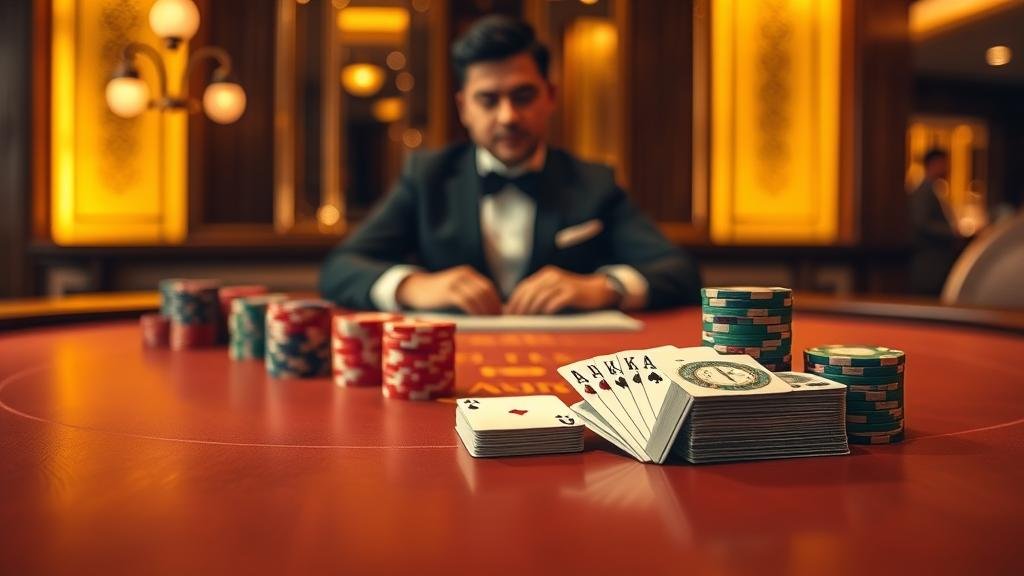 หน้าจอเกมบาคาร่า Playtech แสดงเค้าไพ่