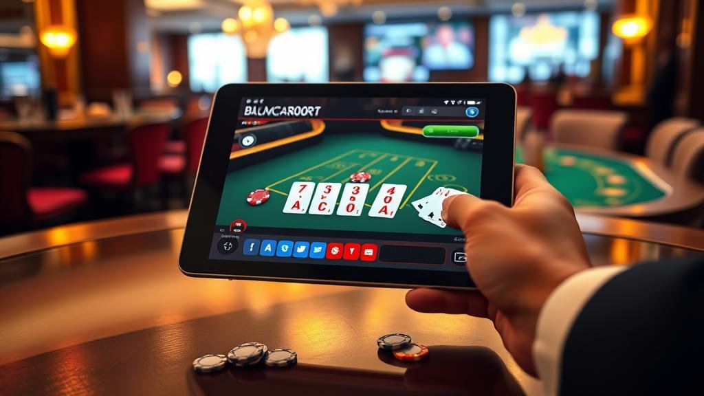 การวางเดิมพันบาคาร่าบนแท็บเล็ต