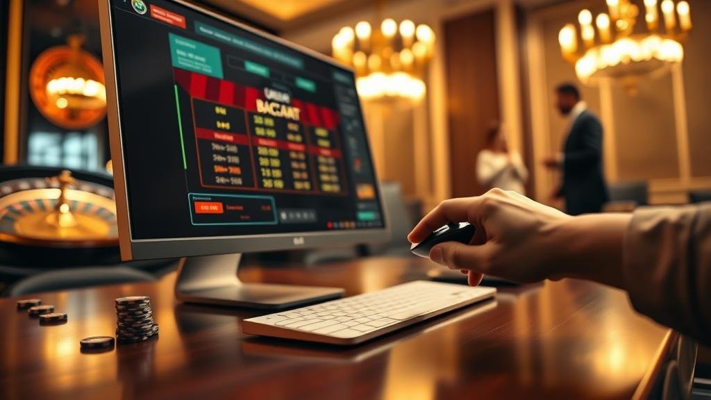 การวางเดิมพันบาคาร่าบนคอมพิวเตอร์