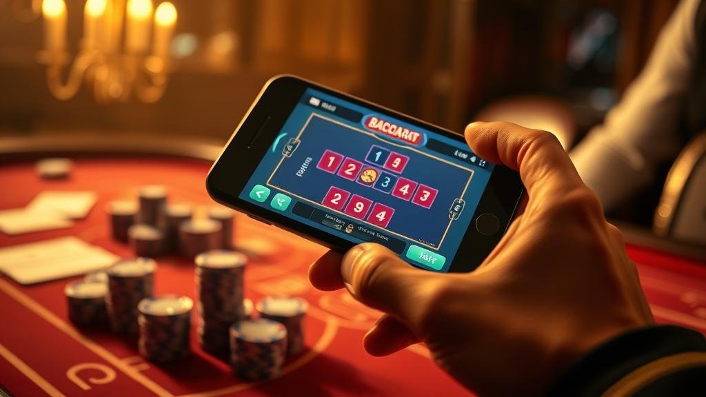 อินเทอร์เฟซเกมบาคาร่าบนแท็บเล็ต